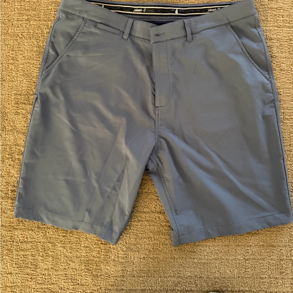 Johnnie O Mulligan Shorts Men 38 x 9" Pacific Blue Lightweight Golf JMSH1070